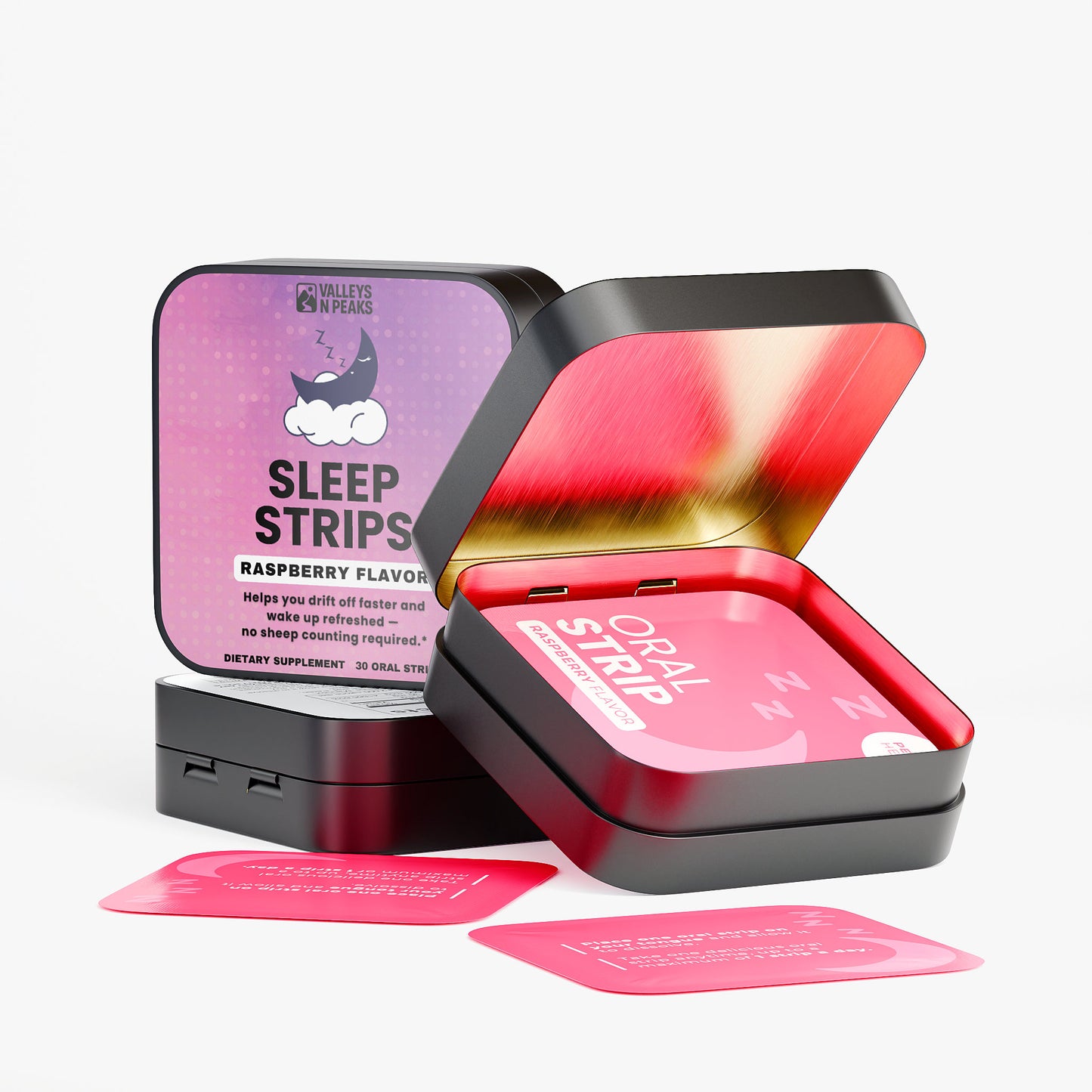Sleep Strips - Raspberry Flavor (30 Oral Strips)