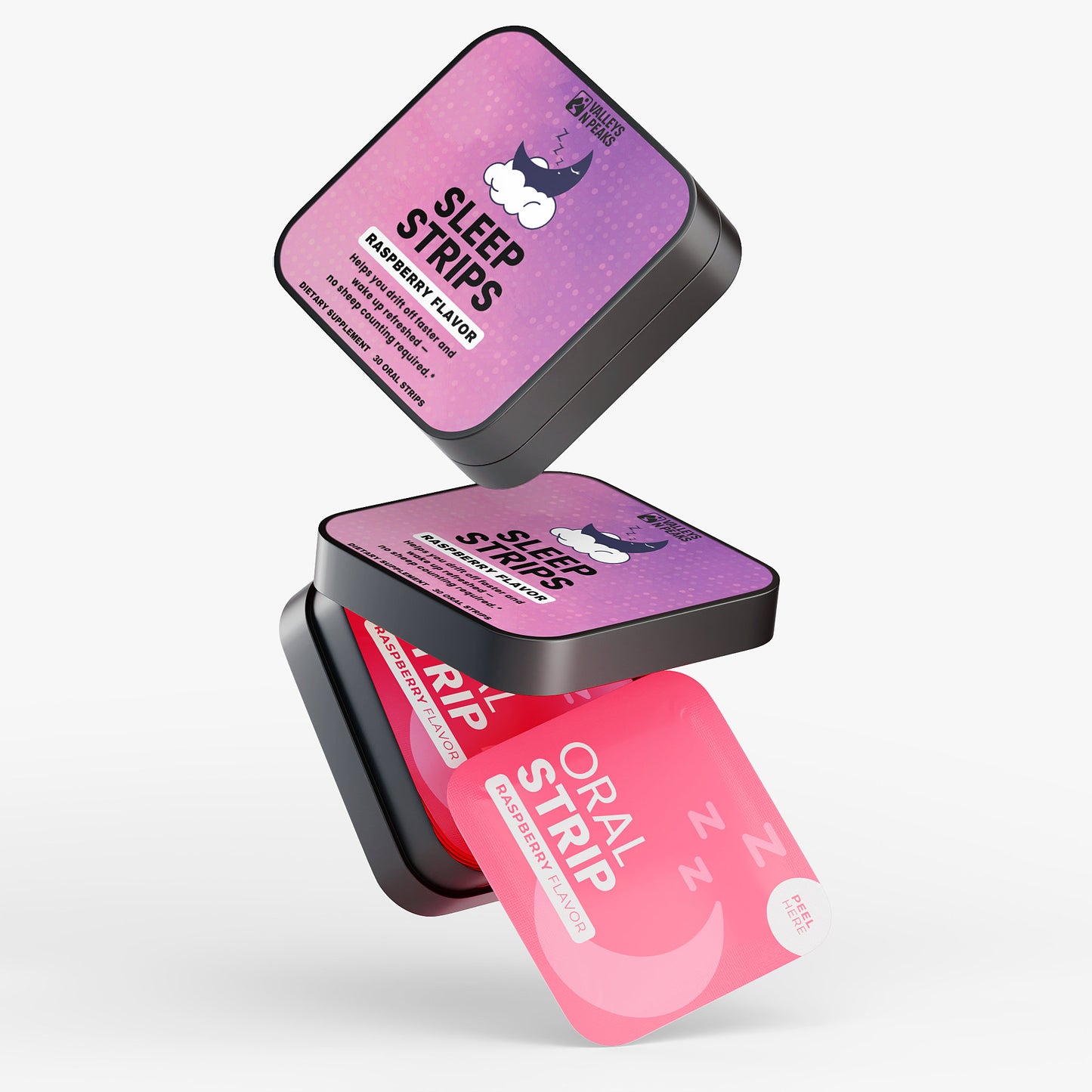 Sleep Strips - Raspberry Flavor (30 Oral Strips)