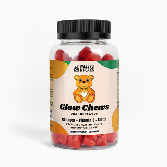 Glow Chews – Collagen Gummies with Vitamin C, Biotin & Zinc